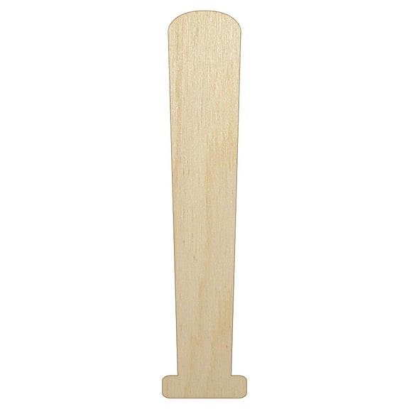 Baseball Bat Solid Wood Shape Unfinished Piece Cutout Craft DIY Projects - 4.70 Inch Size - 1/4 Inch Thick
