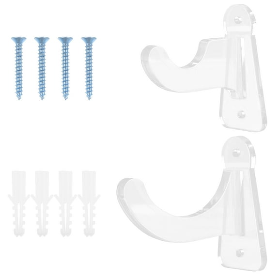 WRITWAA 1Set Clear Acrylic Baseball Bat Rack Wall Mounted Bat Holder for Convenient Storage