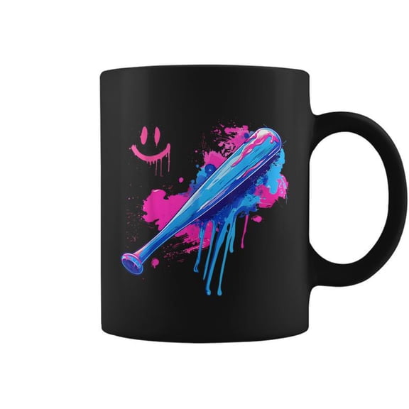 Baseball Bat With Sprinkles Drip For Boys Coffee Mugs