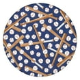 thumbnail image 1 of Baseball Bats and Balls Pattern Round Fitted Tablecloth with Elastic Edge,Dining Table Cover Waterproof,Outdoor Round Tablecloth for Camping,Dining,Indoor and Outdoor, 1 of 7