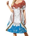 Baseball Bats,Women's Summer Dresses,Hand Drawn Baseball Bats and Ball