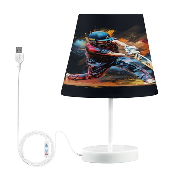 Baseball Batter Desk Lamp LED Table Nightstand Lamps with 3 Color Temperatures for Home Bedroom Living Room Decor 8x12
