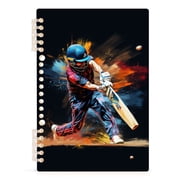 Baseball Batter Spiral Notebooks 60 Sheets 120 Pages A5 Journal Notepad 8.3x5.7 Inch Thick Adjustable College Ruled Paper