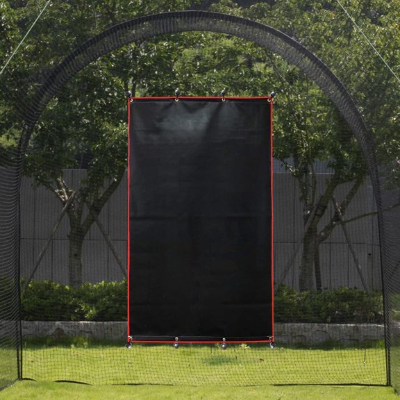 Baseball Batting Cage Backstop with Strike Zone Target - Heavy Duty 4x6/6x8FT PVC Backstop Net for Pitching Practice Backyard Training$$Sport & Recreation Other