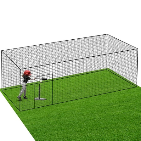 Baseball Batting Cage Net Batting Cages for Backyard, 55x12x12ft Portable Pop Up Cage for Baseball and Softball