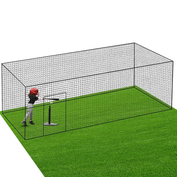 Baseball Batting Cage Net Batting Cages for Backyard, 55x12x12ft Portable Pop Up Cage for Baseball and Softball