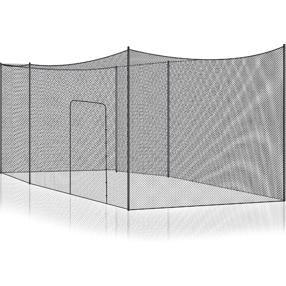 Baseball Batting Cage Net Heavy Duty Cricket Softball Hitting Practice Net Portable Pitching Cage, Training Sports Barrier Screen for Backyard Outdoor (Frame Not Included)