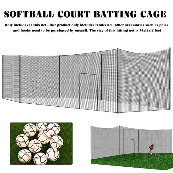 FRCOLOR Baseball Hitting Net Black Polyester Pe Sturdy Design Ideal All Skill Levels