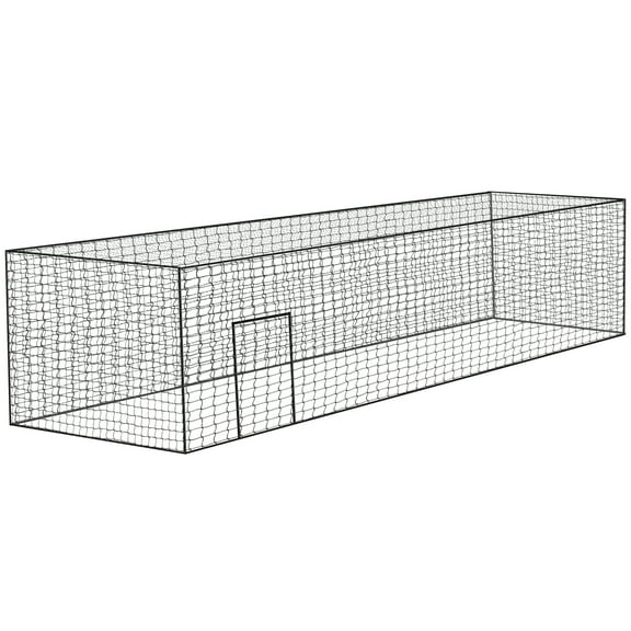 LEDMOMO Baseball Batting Cage Net Black Polyester Outdoor Practice Training Net with Door