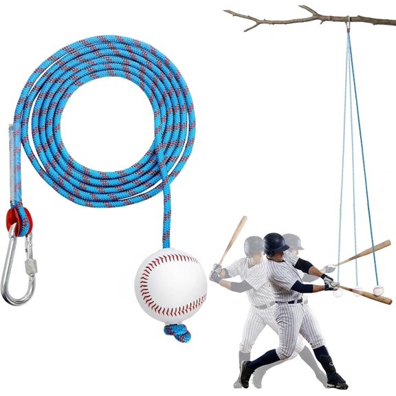 Baseball Batting Hitting Trainer with 10 FT Adjustable Rope, Softball  Swing Trainer for  Practice, Portable Baseball Practice  Equipment for Backyard Gym Indoor Outdoor Use