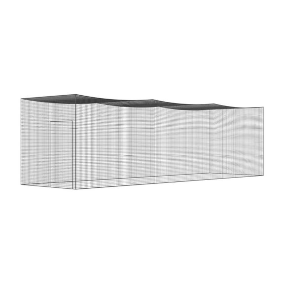 Baseball Batting Net, 35FT Softball Practice Net with Door, Portable Hitting Cage Netting, Heavy Duty PE Enclosed Net for Baseball Training - NET ONLY