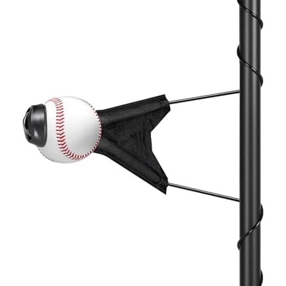 Baseball Batting Swing Trainer, Portable Hitting Trainer with Auto-Reset & Adjustable Ball Height, Solo Baseball Swing Practice Equipment for Youth,Adults, Easy Setup No Tools Needed