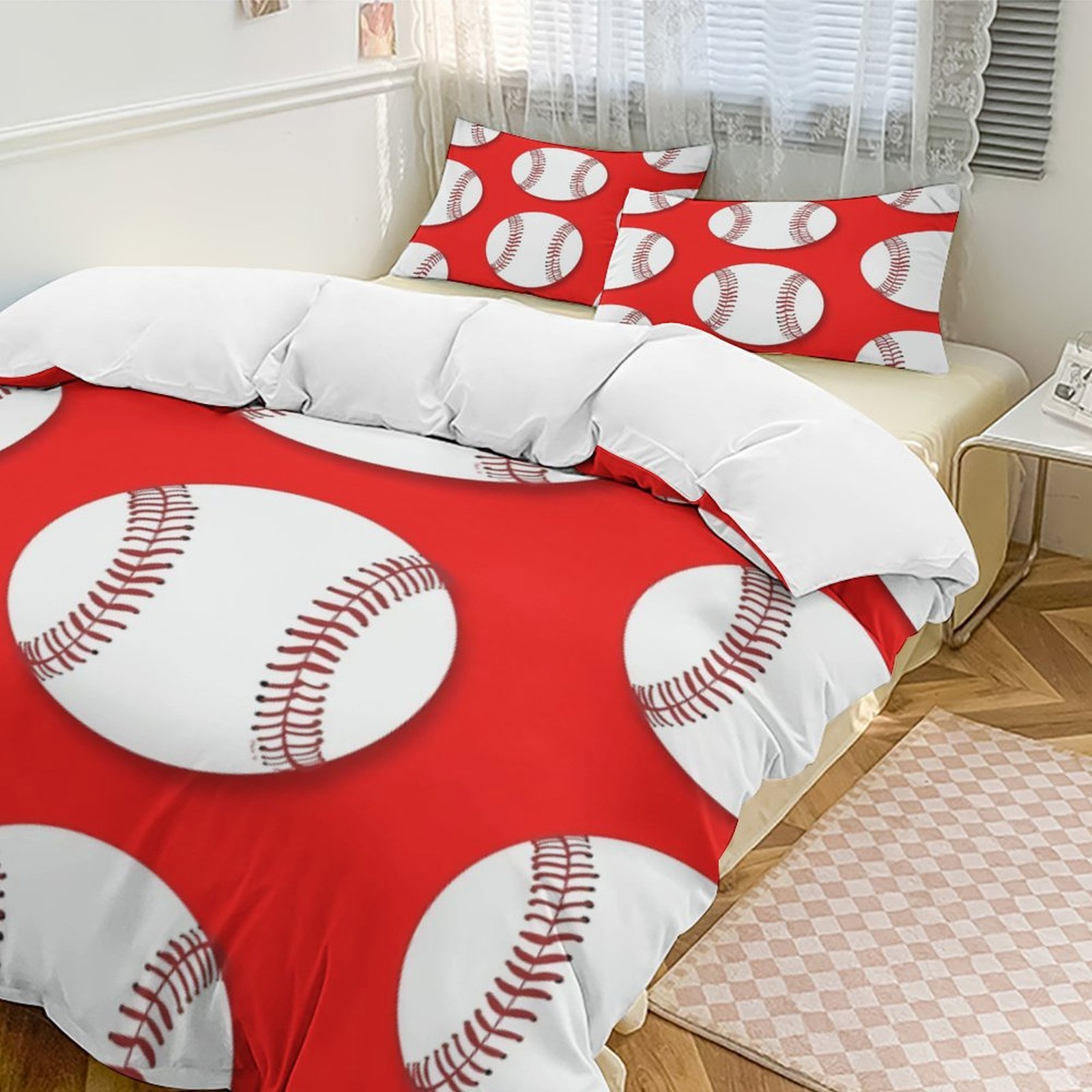 Baseball Bedding Set Duvet Cover Couple Bedclothes Pillowcase Customized Home Textiles Bed Set for Twin Size