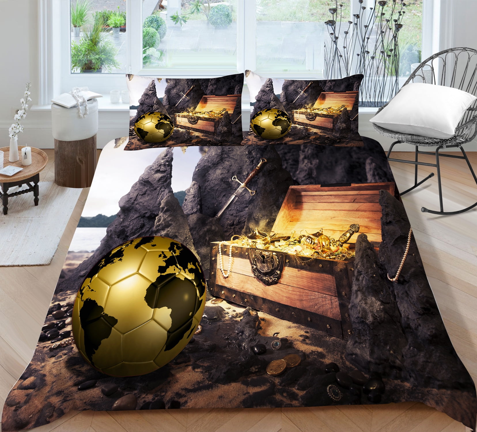 Baseball Bedding Set Football Basketball Comforter Cover for Kids Boys