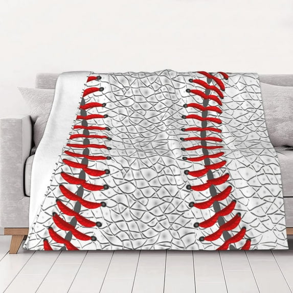Baseball Blanket for Boys Adults, Baseball Gifts for Boys 6 7 8 9 10 11 12 Years Old Baseball Lovers, Kids Toddlers Teens Sport Baseball Print Throw Blanket - Baseball 60x80 Inch