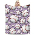 thumbnail image 1 of Baseball Blanket for Boys Adults Baseball Blanket Gifts 60"x50" Flannel Sport Baseball Softball Ball Throw Blanket for Bed Living Room Sofa Couch Soft Warm Lightweight Cozy Baseball Decor, 1 of 6