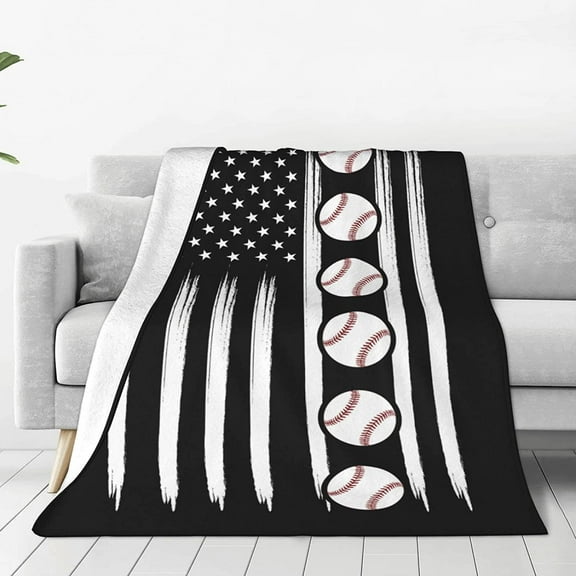 Baseball Blanket for Boys Adults Room Decor Super Soft Warm Fleece Plush Flannel Softball Throw Blanket Stuff Gift for Baseball Lover Couch Bed Sofa Fuzzy Blanket for Adult Kids Men Women 50"X40"