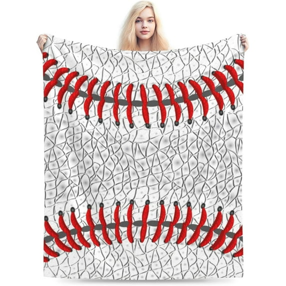 Baseball Blanket for Boys Girls, Super Soft Teens Baseball Gifts Blanket, Lightweight Cozy Flannel Baseball Throw Blankets for Birthday Christmas Bed Couch Sofa 50in X 60in