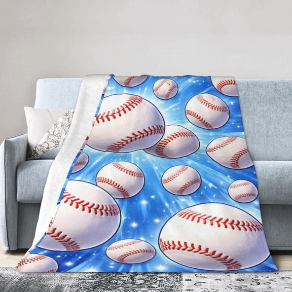 Baseball Blanket Cozy Soft Gift for Baseball Fans Home Decor 50x40