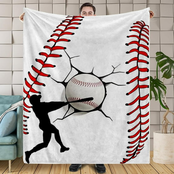 Baseball Blanket, Dad Blanket Baseball Gifts for Boys 8-12, Baseball Stuff, from Son, Birthday Gifts for Son, Blanket for Couch Bed Baseball Room Decor 60"X50"