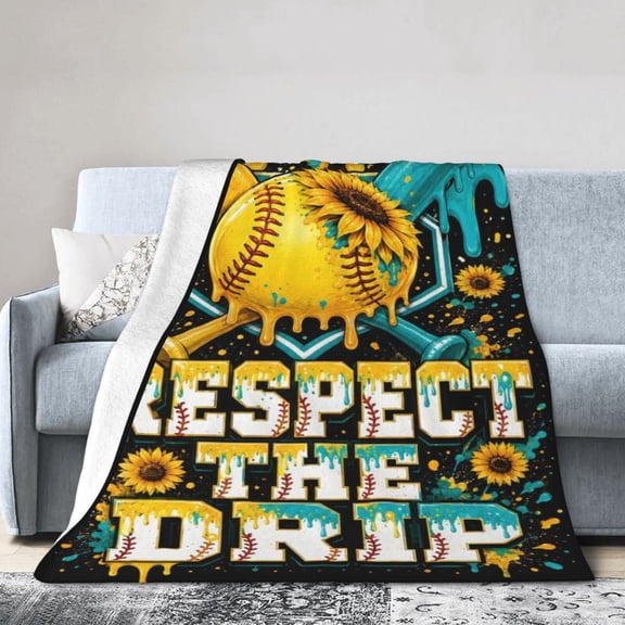 Baseball Blanket Gift Throw Blanket Cozy Soft Sport Lover Gift for Players Room Decor 50x40