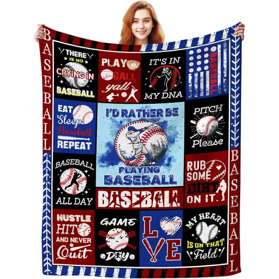 Baseball Blanket Gifts for Boys Men Baseball Lovers,Soft Warm Sport Baseball Blankets and Throws Outdoor,Unique Baseball Gifts for Baseball Lovers Baseball Team 50"x40"