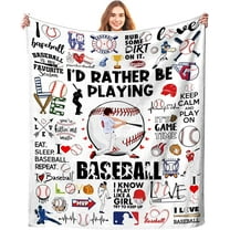 Baseball Blanket Gifts for Boys Men Baseball Theme Gifts Stuff Bedding Soft Cozy Flannel Throw Blankets for Girls Women Baseballs Lovers Fan Team Kids Adults 50"X40"
