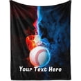 thumbnail image 1 of Baseball Blanket, Personalized Throw Blanket for Couch Sofa Bed, Soft Warm Fuzzy Cozy, 30 x 40 Inches, 1 of 5