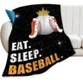 thumbnail image 1 of Baseball Blanket Plush Cozy Sports Throw Blankets for Girls Boys Women Men Kids Flannel Fleece Ultra Soft Fuzzy Party Blanket Gifts for Bed Couch Sofa 60"X50", 1 of 6
