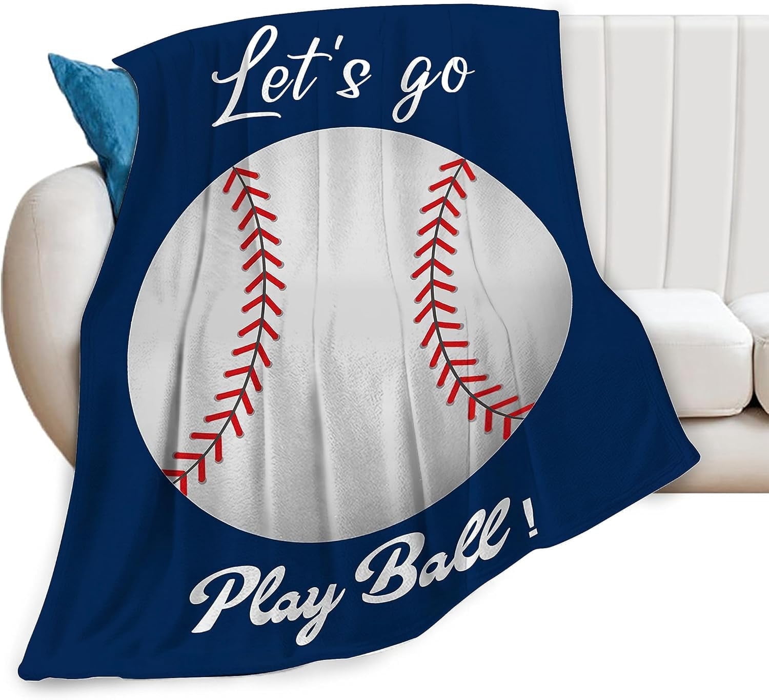 Baseball Blanket Sports Fleece Throw Blanket Super Soft Warm Cozy Fuzzy Plush Blanket Gifts for Girls Boys Kids Bed Decor 60"X80"