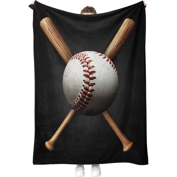Baseball Blanket Sports Gifts for Men Women Kids Teen Boys Girls Birthday Christmas Halloween Easter Father's Day Dad Husband Son Boyfriend Classmates Teammates Gift Throw Blankets 50"x60"