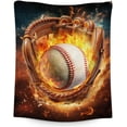 thumbnail image 1 of Baseball Blanket for Baseball Lovers - 50" x 60" Inches Warm Furry Throw Blanket Gift - Cool Throw Blanket for Sofa, Work, Living Room, 1 of 6
