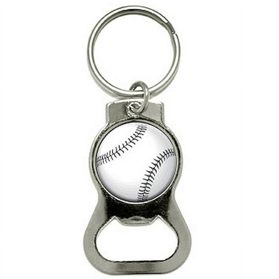 Baseball Bottle Cap Opener Keychain Ring