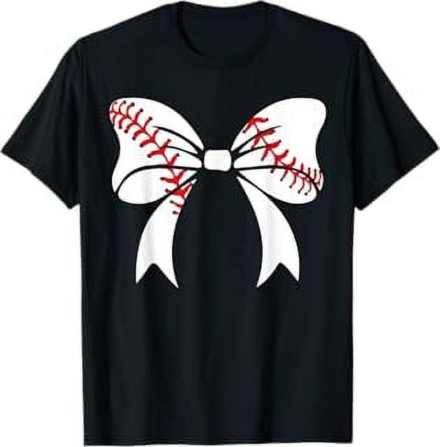 Baseball Bow Baseball Mom Mothers Day Women Baseball Mama TShirt