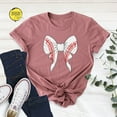 thumbnail image 1 of Baseball Bow Shirt: Coquette Sports Fan Tee Sweatshirt All Size S-5XL, 1 of 5