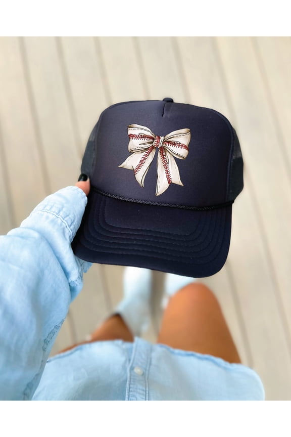 Baseball Bow Trucker Hat