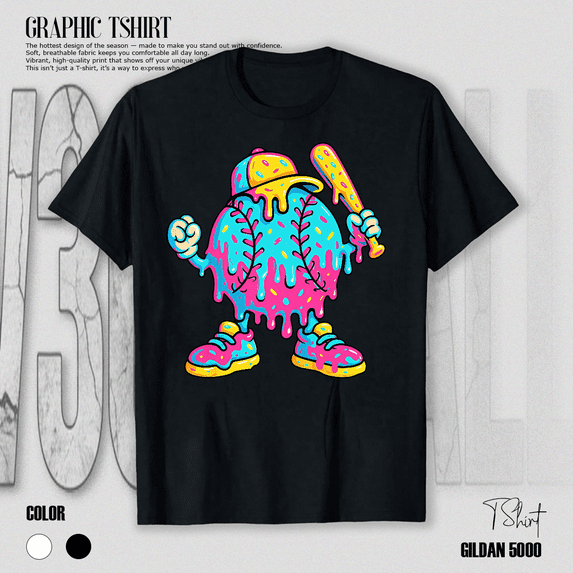 Baseball Boy Drip 101 Lifestyle Youth Adults Sports Fun Graphic Unisex T-Shirt V14933, up to Size 5XL