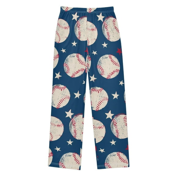 Baseball Boys Pajama Pants Soft and Lightweight Elastic Waistband Children's Pajama Pants