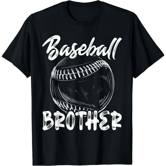 Baseball Brother For Men Family Matching Players Team T-Shirt Black 3X-Large