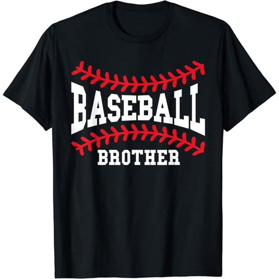 Baseball Brother Laces Little League Big Bro Matching Family T-Shirt