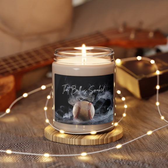 Baseball Candle, Scented Soy Candle, 9oz Assortment of Scents