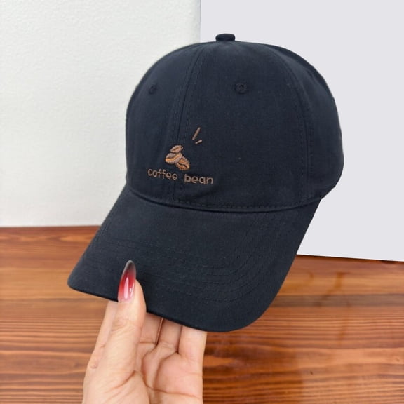 Baseball Cap AURORADY Hat Embroidery Coffee Pattern Tongue Baseball Cap Fashion All Small, Black One Size Baseball Caps