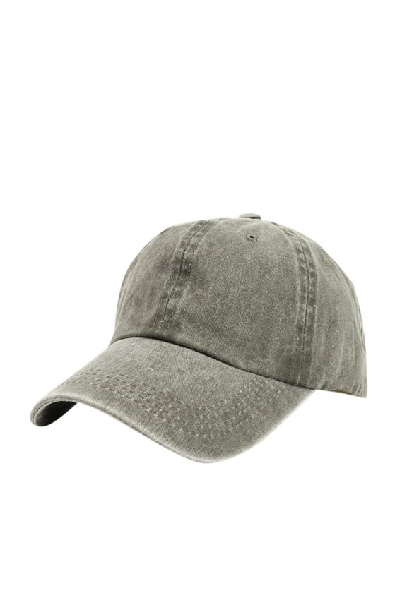 Baseball Cap Adjustable Classic Low Hat Unconstructed Plain Cotton Cap Men Women B-Army Green