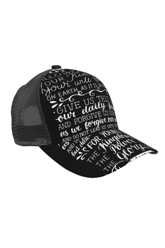 Baseball Cap Adjustable Fashion Snapback Unisex Mesh Trucker Hat, Prayer Of The Lord