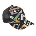 thumbnail image 1 of Baseball Cap Adjustable Fashion Snapback Unisex Mesh Trucker Hat, Retro Vintage Cassette Tape, 1 of 7
