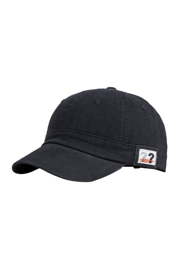 Baseball Cap Adjustable Size for Running Workouts And Outdoor Activities All Seasons Short Brim Cotton Cap Sports Hat Labeling Curved Brim Hat by Awwp Black A