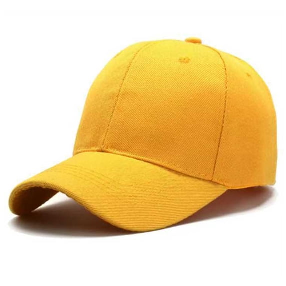 Baseball Cap Adjustable Size for Running Workouts and Outdoor Activities All Seasons, Yellow