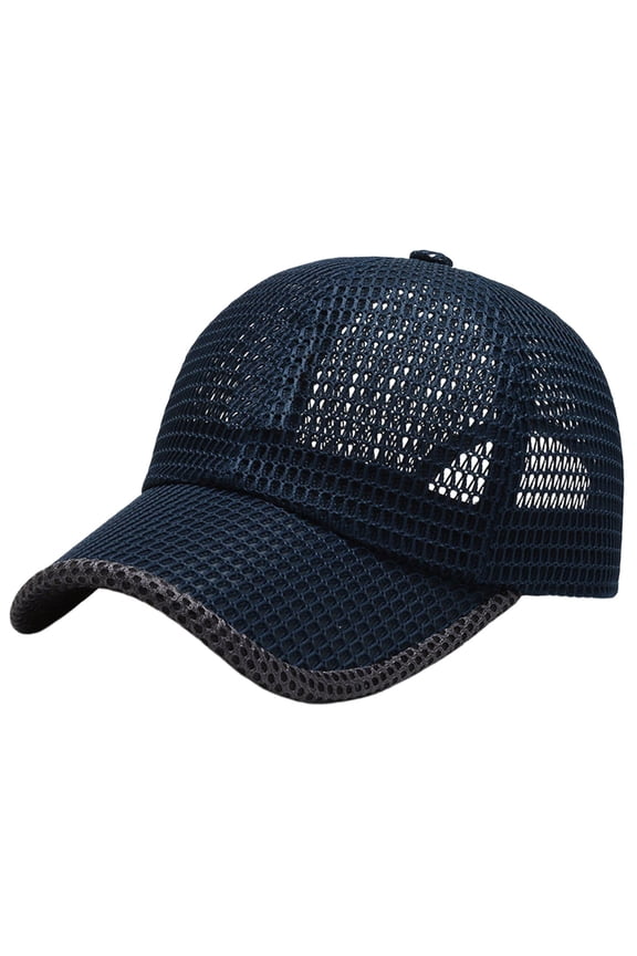 Baseball Cap Adjustable Summer Mesh Breathable Full Cool Mesh Running Men Classic Baseball Hats for Women Navy