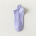 thumbnail image 1 of Baseball Cap Ankle Socks, Thin Cotton Athletic Running Socks, Low Cut No Show With Heel Tab, Breathable Mesh Design, Purple One Size, Size One Size, 1 of 4