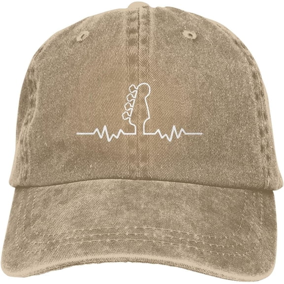 Baseball Cap Bass Guitar Heartbeat Denim Hats Adjustable Trucker Hats Dad Cap